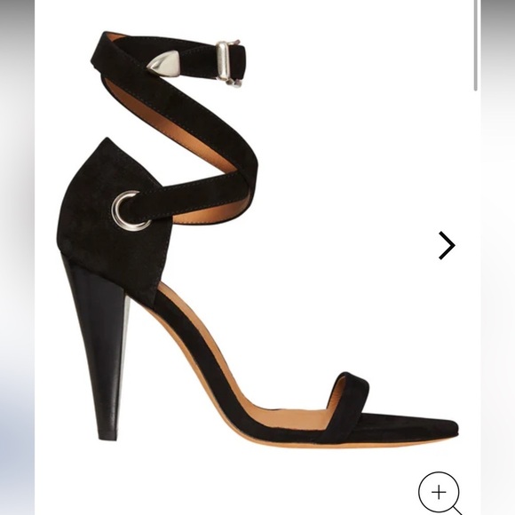 IRO Shoes - IRO NOUSSA SANDAL Black Suede Size 37/6.5 NWT